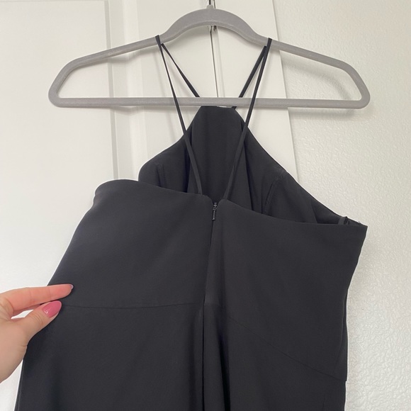 Hayley Paige Occasions Strappy V-Back Chiffon Halter Gown - Size 10 - Picture 5 of 7